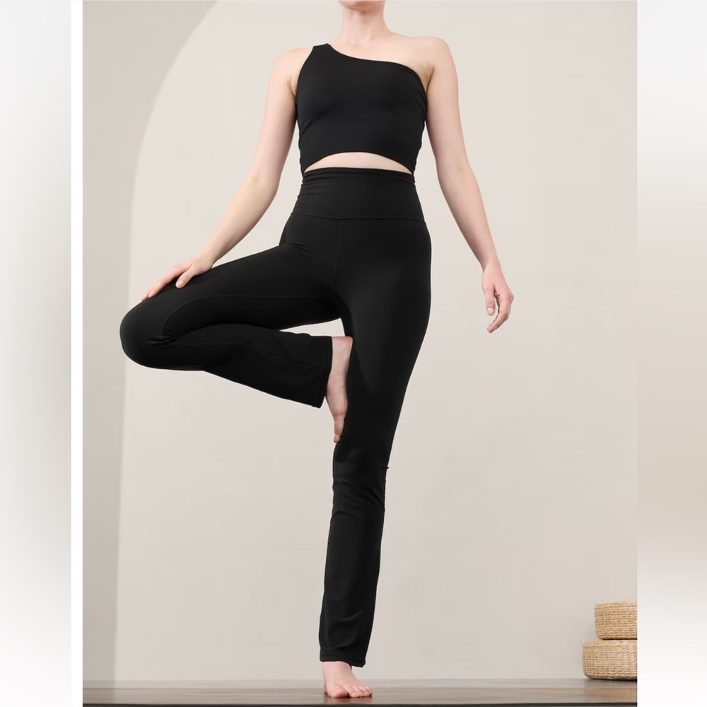 ATHLETA ELATION Straight Leg Pant Black | size XS High Rise Buttery Soft